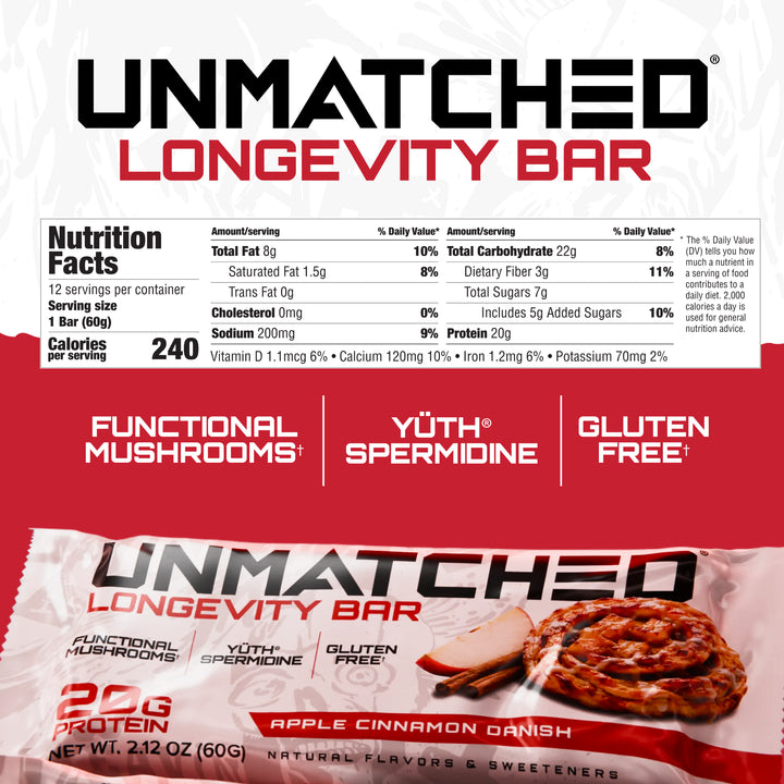 NEW Unmatched Longevity Bar 12 Pack