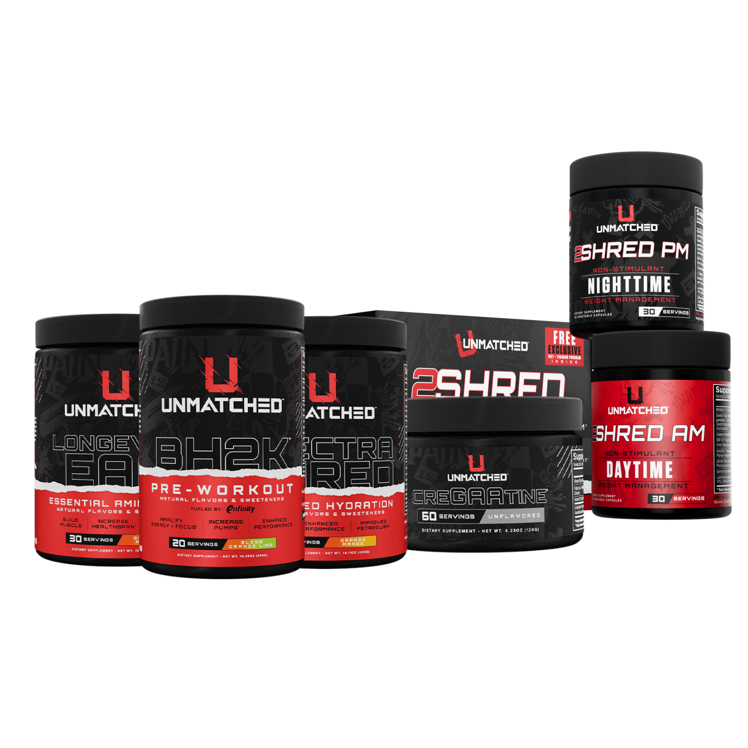 Electra Shred, Longevity EAA, Bh2K, CreGAAtine, 2Shred